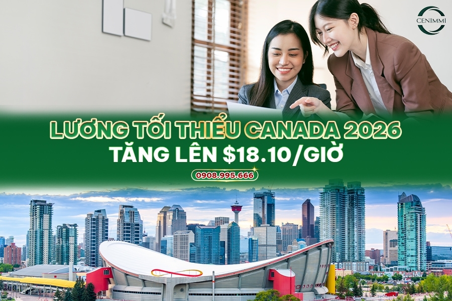 Lương tối thiểu Canada 2026 tăng lên $18.10giờ