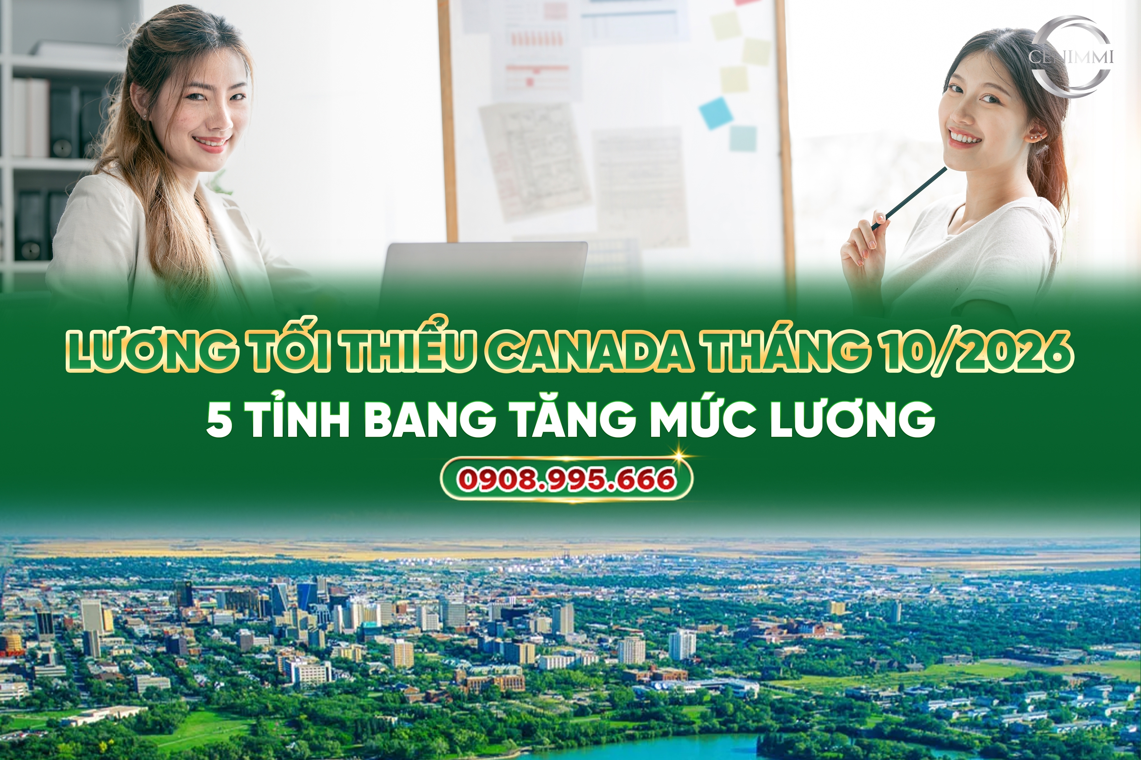 Lương tối thiểu Canada tháng 10/2026: 5 tỉnh bang tăng mức lương