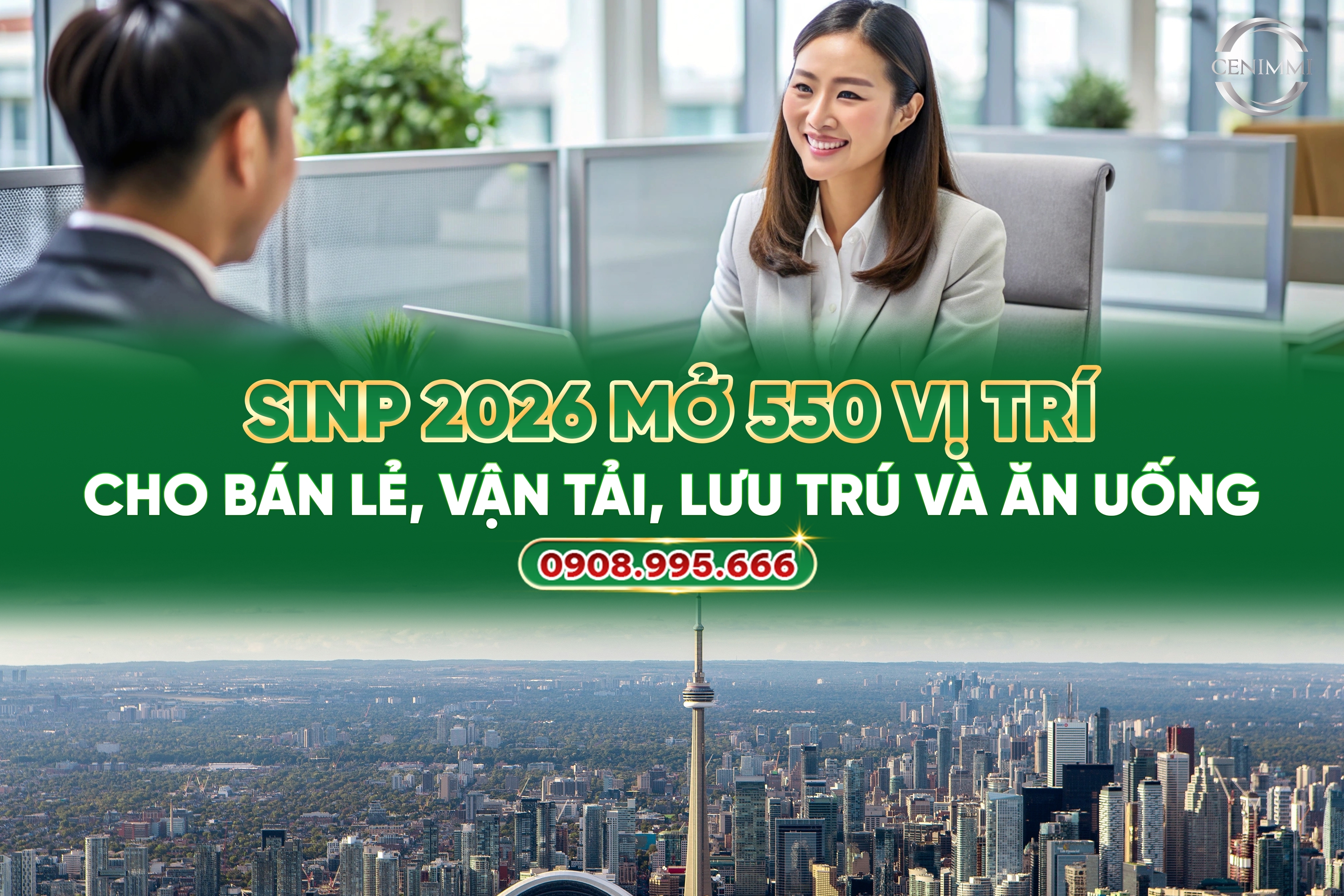 SINP 2026 mở 550 vị trí cho bán lẻ, vận tải, lưu trú và ăn uống