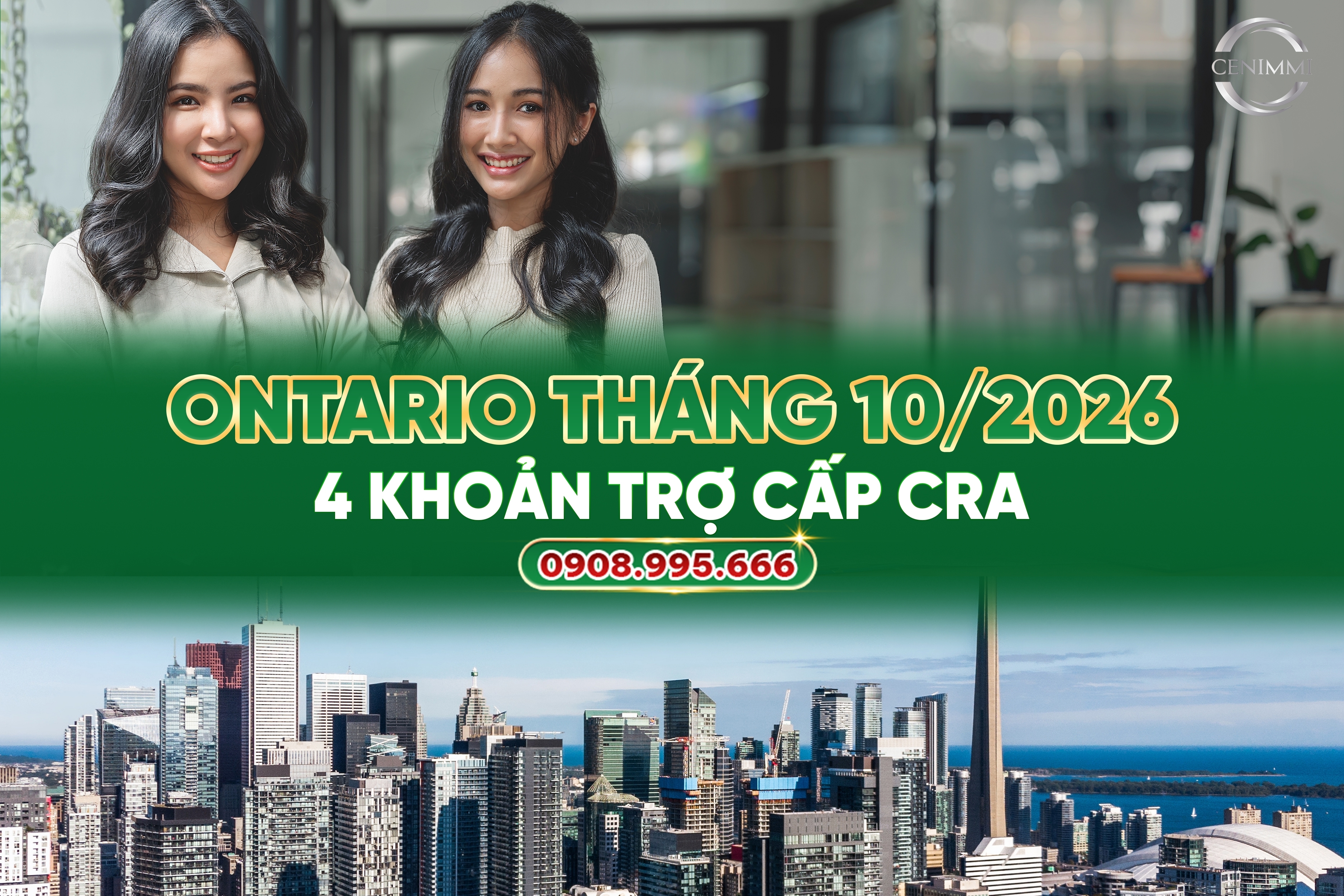 Ontario tháng 10/2026: 4 khoản trợ cấp CRA 