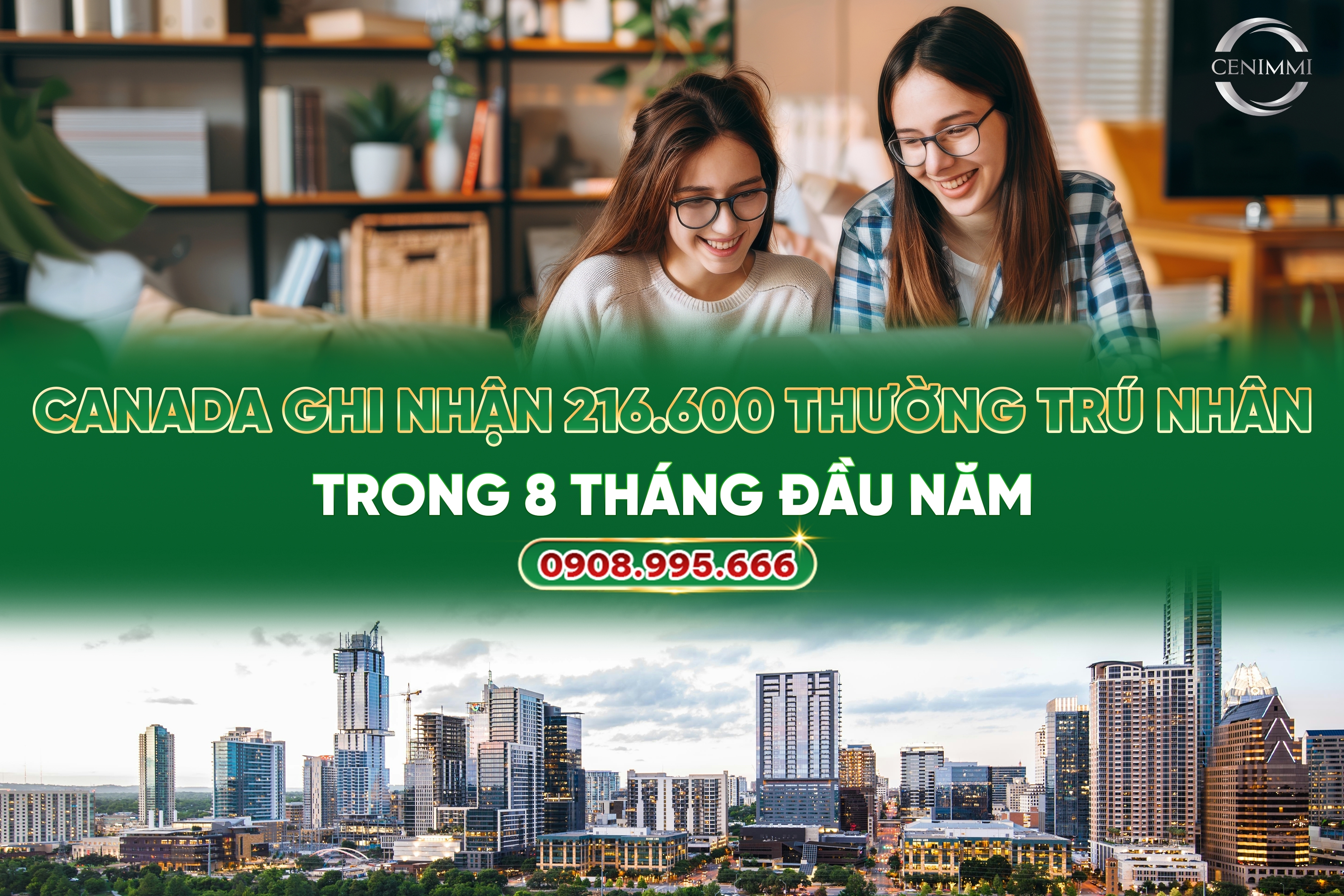 Canada ghi nhận 216.600 thường trú nhân trong 8 tháng đầu năm