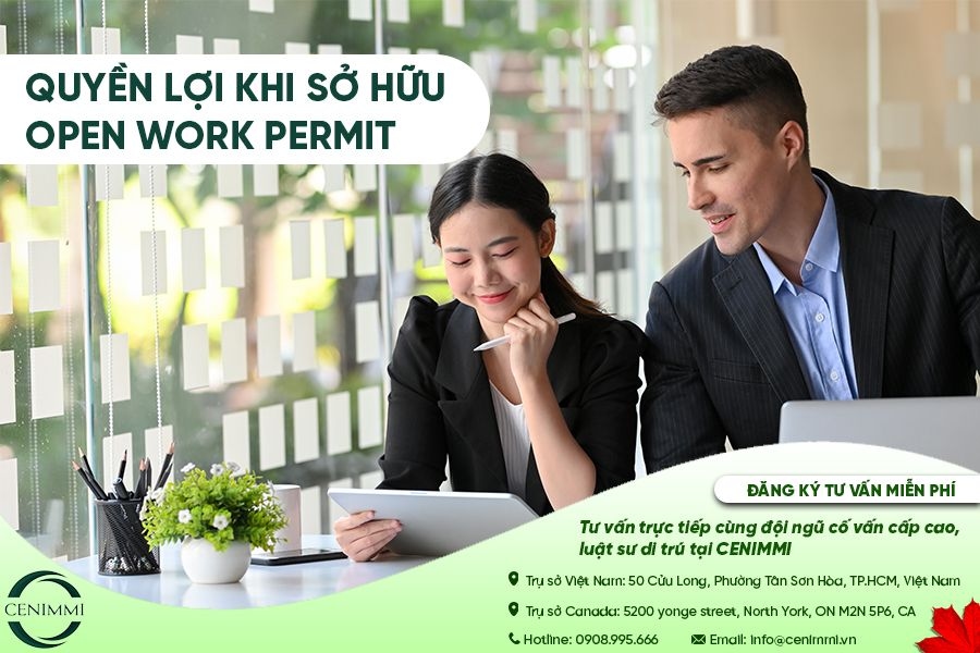 quyền lợi khi sở hữu open work permit