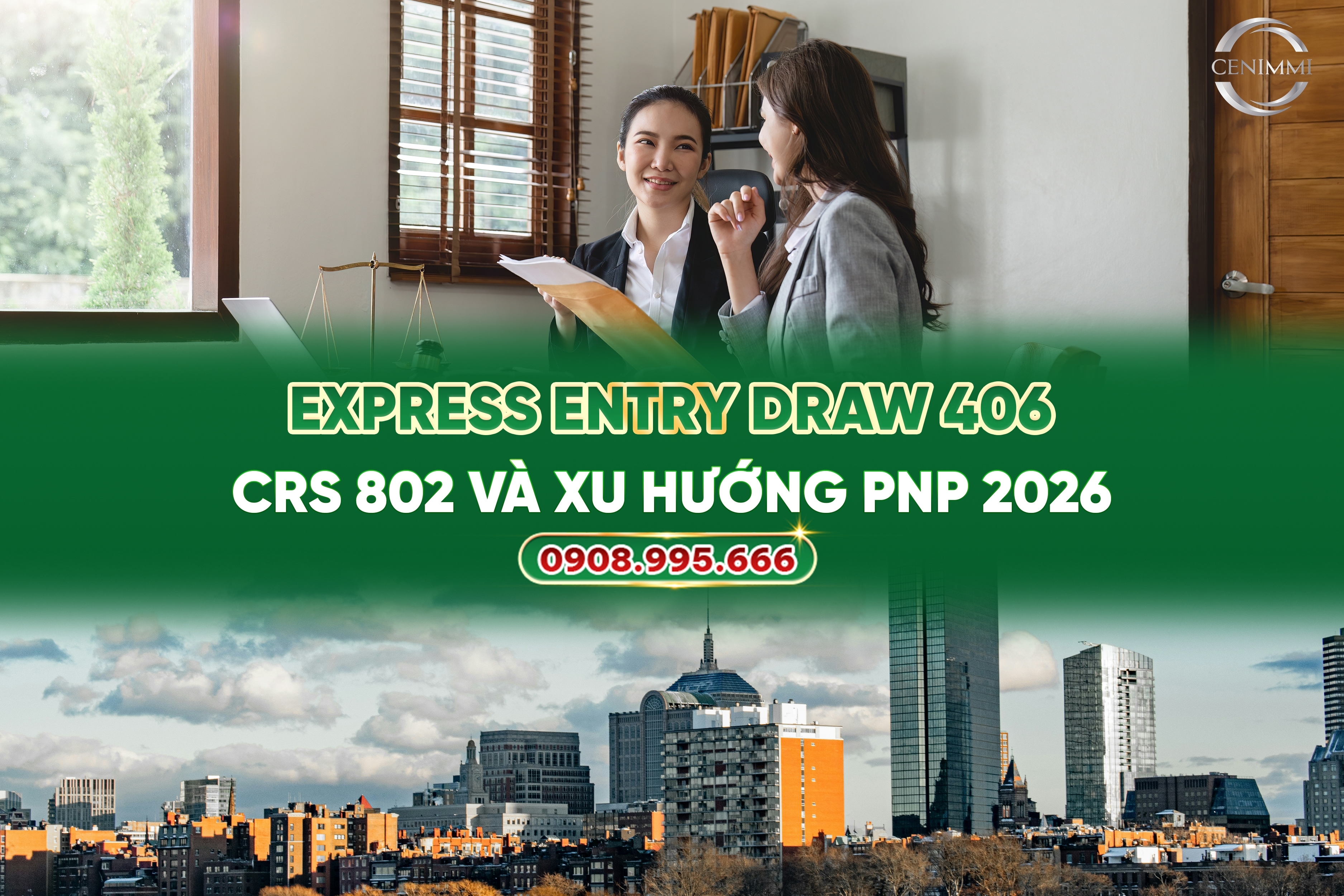 Express Entry Draw 406: CRS 802 và xu hướng PNP 2026