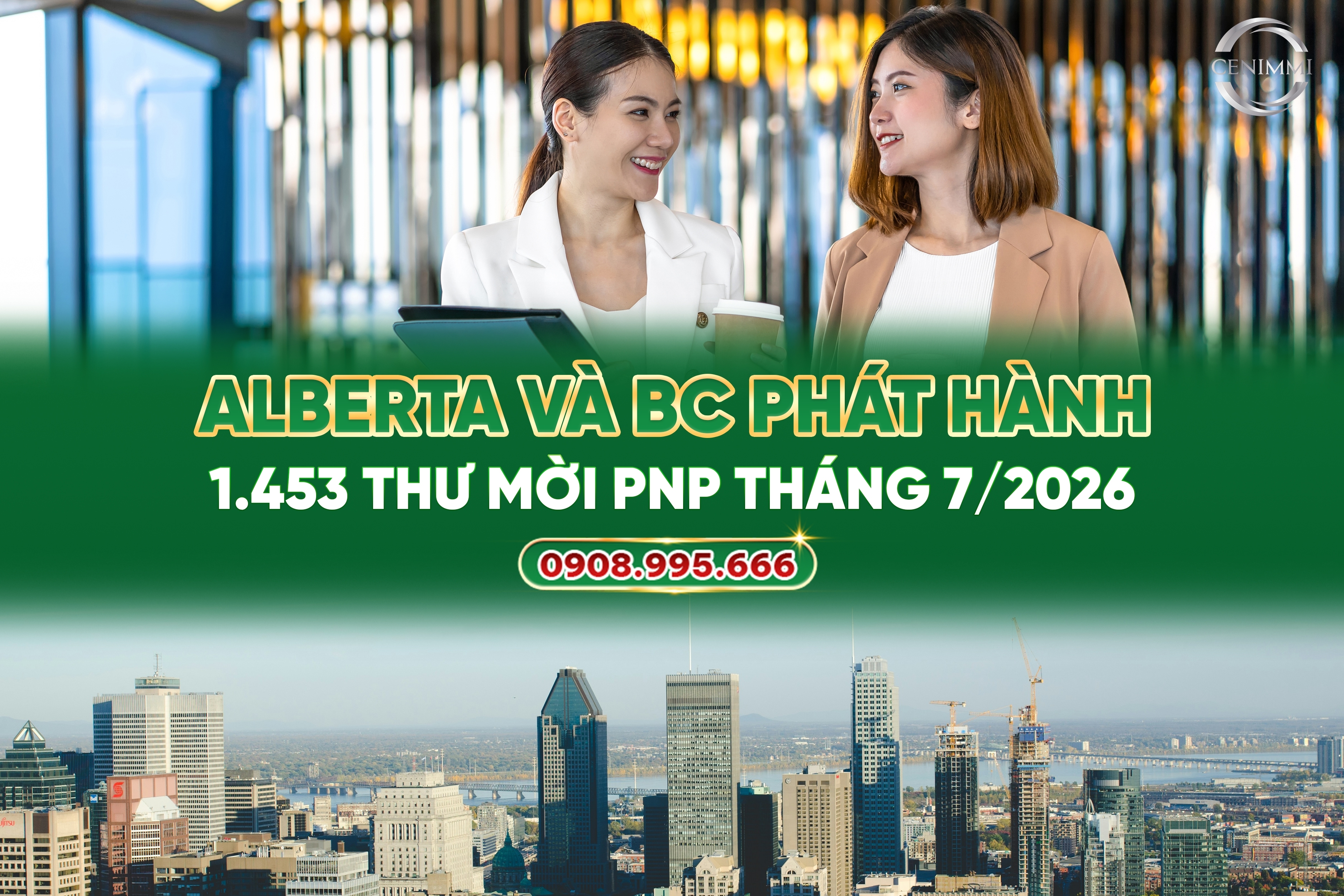 Alberta và BC phát hành 1.453 thư mời PNP tháng 7/2026